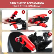 Locking device with alarm for motorbike, scooter, bicycle, ATV red