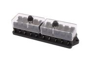 Fuse box with 10 pcs. sockets 12V - 24V