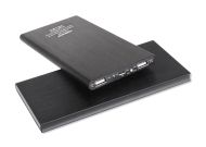 Compact power bank 20000mAh with LED flashlight and 2 USB ports