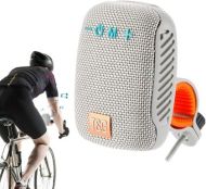 Portable Bluetooth speaker with stand for bike, motorcycle - AUX, USB ports and memory card slot - grey