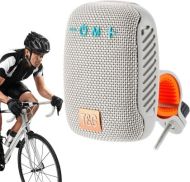 Portable Bluetooth speaker with stand for bike, motorcycle - AUX, USB ports and memory card slot - grey