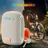 Portable Bluetooth speaker with stand for bike, motorcycle - AUX, USB ports and memory card slot - grey