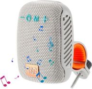Portable Bluetooth speaker with stand for bike, motorcycle - AUX, USB ports and memory card slot - grey