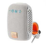 Portable Bluetooth speaker with stand for bike, motorcycle - AUX, USB ports and memory card slot - grey