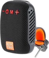 Portable Bluetooth speaker with stand for bike, motorcycle - AUX, USB ports and memory card slot - black