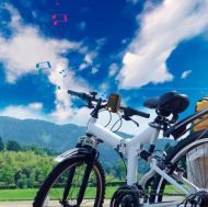 Portable Bluetooth speaker with stand for bike, motorcycle - AUX, USB ports and memory card slot - black