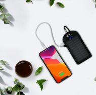 Solar charger POWERBANK 5000mAh with built-in flashlight